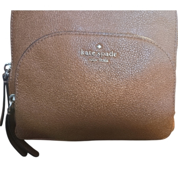 ♠️Kate Spade ♠️ New York LEILA Pebbled Leather Mini Dome Backpack - Brown/Tan - Picture 6 of 12